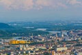 Aerial view of the Austrian city Linz....IMAGE Royalty Free Stock Photo