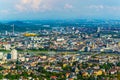 Aerial view of the Austrian city Linz....IMAGE Royalty Free Stock Photo