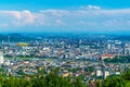 Aerial view of the Austrian city Linz....IMAGE Royalty Free Stock Photo