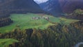 Aerial view of Austrian landscape