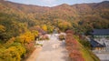 Aerial view autumn of nationnal park,South Korea