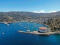 Aerial view of Avalon bay, Santa Catalina Island, USA Royalty Free Stock Photo