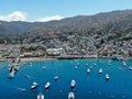 Aerial view of Avalon harbor in Santa Catalina Island, USA Royalty Free Stock Photo