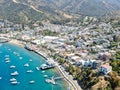 Aerial view of Avalon harbor in Santa Catalina Island, USA Royalty Free Stock Photo