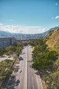 CARACAS, VENEZUELA - May 2022: Aerial view Avenida Boyaca A.K.A. Cotamil Avenue in Caracas, Venezuela
