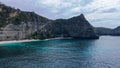 Aerial view Awesome Diamond beach on Nusa Penida