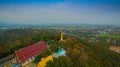 aerial view back side of wat Phra That Jom Wae