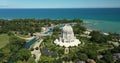 Aerial Baha`i Temple and Harbor