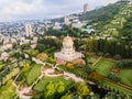 Aerial view of Bahai Garden and Bahai Temple in Haifa, Israel Royalty Free Stock Photo