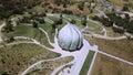 Aerial view of Bahai temple architecture in Chile