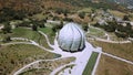 Aerial view of Bahai temple architecture in Chile