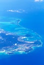 Aerial view of Bahama islands