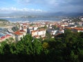 Aerial view of Baiona, Spain Royalty Free Stock Photo