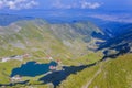 Aerial view of Balea Lake in Romanian Carpathians