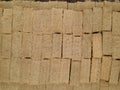 Aerial view of bales of straw Royalty Free Stock Photo