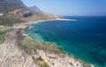 Aerial view on  Balos lagoon. Crete, Greece Royalty Free Stock Photo