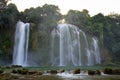 Aerial view of Ban Gioc-Detian Falls in Northern Vietnam. Royalty Free Stock Photo