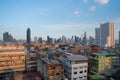 Aerial view of Bangkok Downtown Skyline, Thailand. Financial district and business centers in smart urban city in Asia. Skyscraper Royalty Free Stock Photo