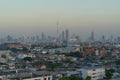 Aerial view of Bangkok Downtown Skyline, Thailand. Financial district and business centers in smart urban city in Asia. Skyscraper Royalty Free Stock Photo