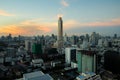 Aerial view of Bangkok modern office buildings in Bangkok city d