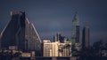 Aerial view of Bangkok modern office high rise buildings, condominium in Bangkok Royalty Free Stock Photo