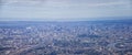 Aerial view of Bangkok Thailand and surrounding landscape, modern office buildings, condominium, living place in Bangkok city down