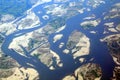 Aerial view of Bangladesh from the aeroplane