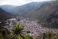 Aerial view of Banos de Agua Santa in Ecuador Royalty Free Stock Photo