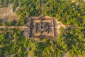 Aerial view of Banteay Samre temple complex Royalty Free Stock Photo