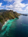 Aerial view of Banul Beach, Coron Island, Philippines Royalty Free Stock Photo