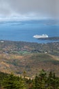 Aerial view of Bar Harbor Maine in Acadia National Park Royalty Free Stock Photo