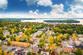 Aerial view of Bar Harbor, Maine Royalty Free Stock Photo