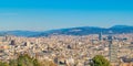 Aerial View Barcelona City, Spain