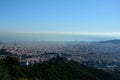 Aerial view of Barcelona city in Spain. Royalty Free Stock Photo