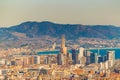 Aerial View Barcelona City, Spain Royalty Free Stock Photo