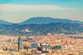 Aerial View Barcelona City, Spain Royalty Free Stock Photo