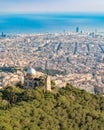 Aerial View Barcelona City, Spain Royalty Free Stock Photo