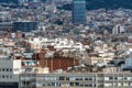 Aerial view of the Barcelona skyline Royalty Free Stock Photo