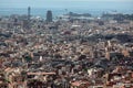 Aerial view Barcelona, Spain Royalty Free Stock Photo