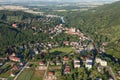 Aerial view of the Bardo town near Klodzko city