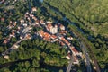 Aerial view of the Bardo town near Klodzko city