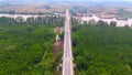 Aerial View of Barito Bridge in South Borneo Royalty Free Stock Photo