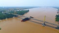 Aerial View of Barito Bridge in South Borneo Royalty Free Stock Photo