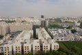 Aerial view of Baroda, also known as Vadodara, indian city in the state of Gujarat in India. New residential buildings and real