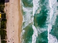 Aerial view of barra da Tijuca beach on a sunny day, Taken with Royalty Free Stock Photo