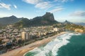 Aerial view of Barra da Tijuca and Pedra da Gavea Hill - Rio de Janeiro, Brazil