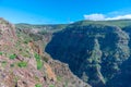 Aerial view of Barranco de Arure at La Gomera, Canary Islands, Spain