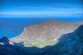 Aerial view of Barranco de Taguluche at La Gomera, Canary Islands, Spain