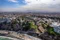 Aerial view of Barranco district in Lima, Peru