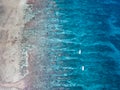 Aerial View of Barrier Reef in Belize Royalty Free Stock Photo